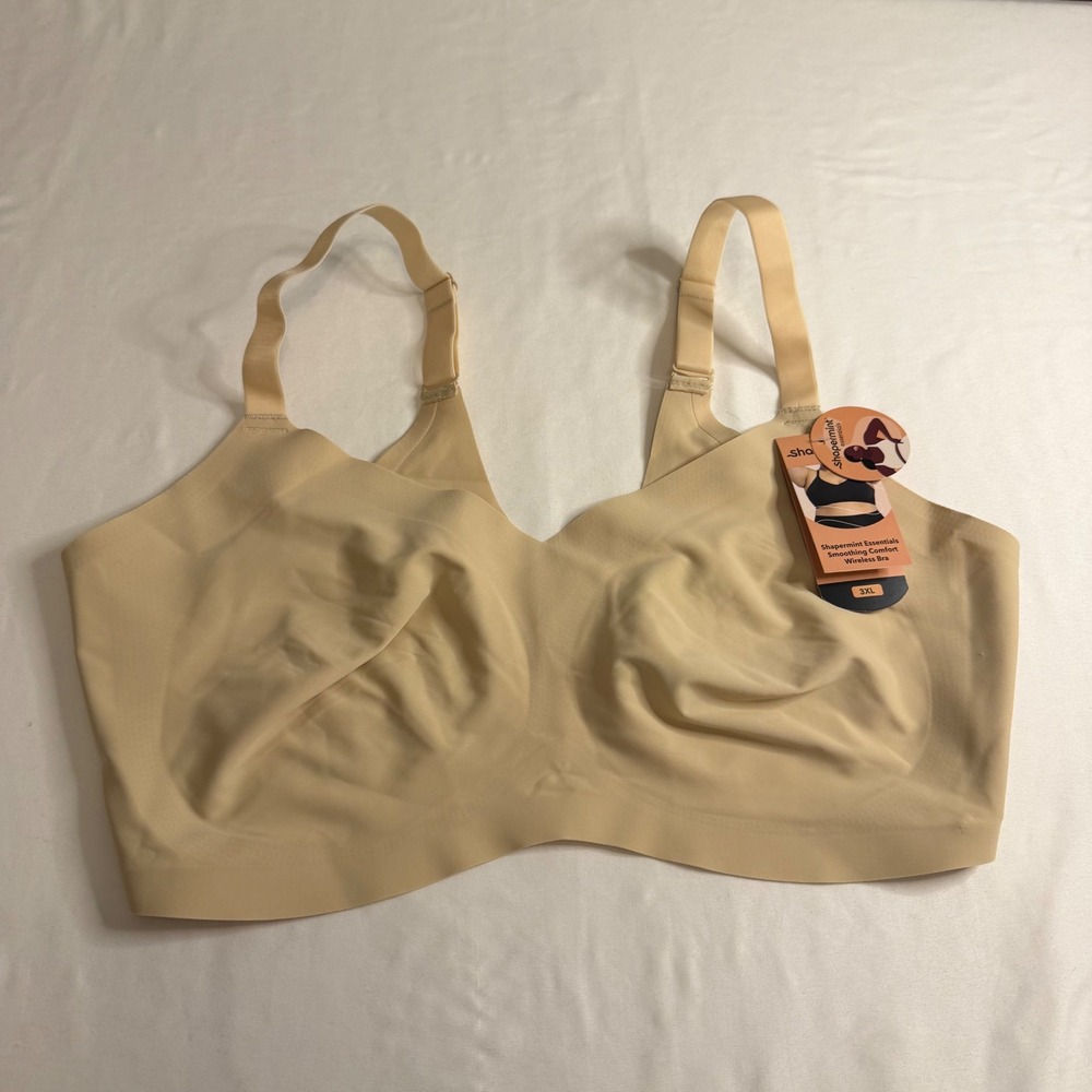 Shapermint Essentials Smoothing Comfort Wireless Bra Beige 3XL